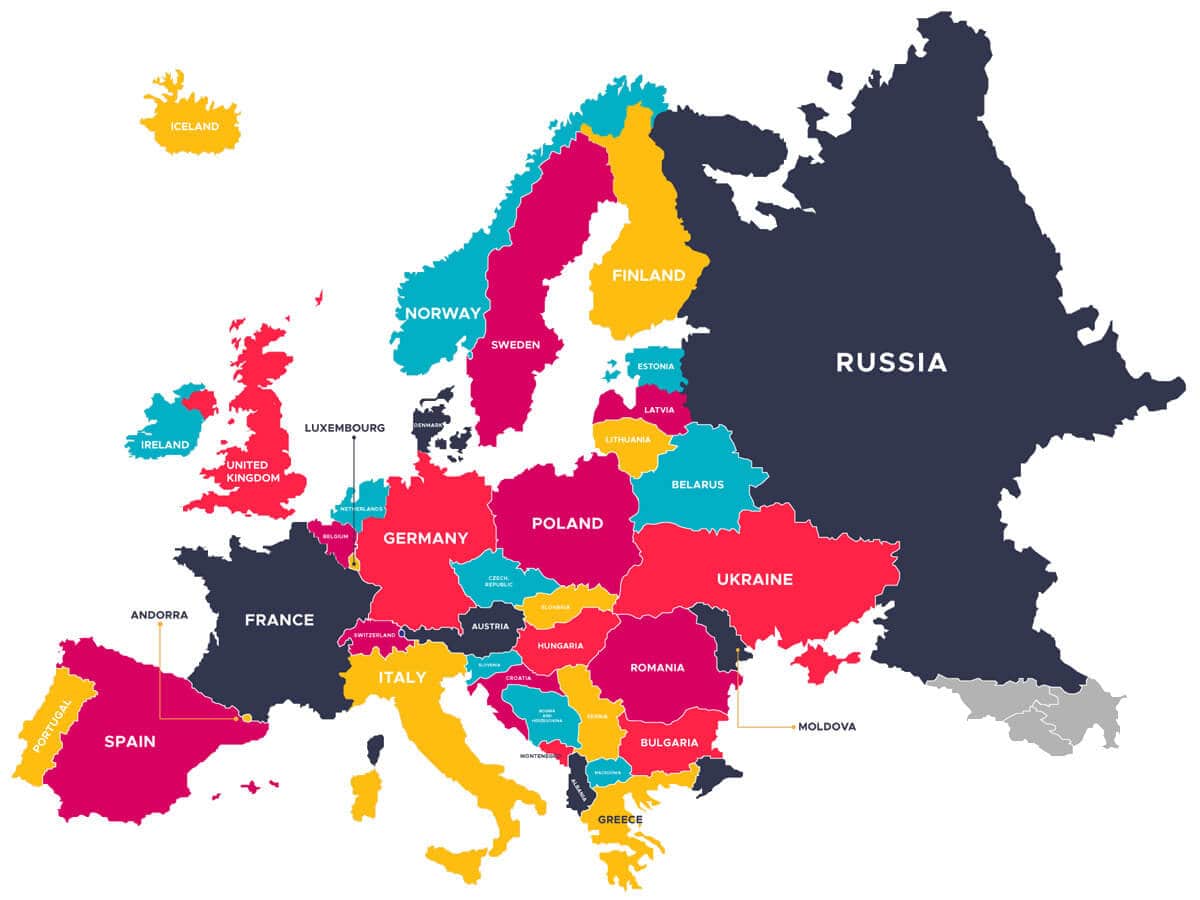 Harta Europei Rutiera Rute Auto Europa Harta Europei Com