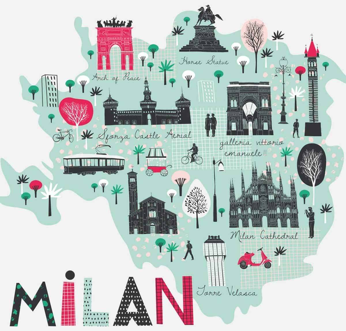 Harta Milano strazi